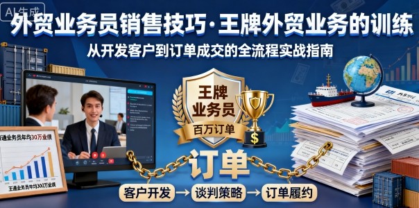 外贸业务员销售技巧,王牌外贸业务的训练-阳知网创资源库