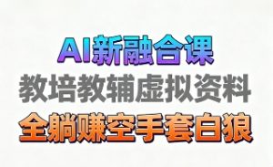 育儿教学教培新玩法,AI生成教学视频,市场大,操作简单,变现天花板非常高-阳知网创资源库