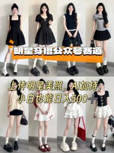 公众号明星穿搭赛道，上传明星美照，AI加持，小白也能日入5张-阳知网创资源库