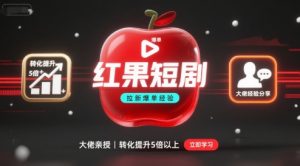 红果短剧拉新大佬爆单经验分享之如何提高短剧转化，这样做，短剧拉新转化直接提升5倍以上-阳知网创资源库