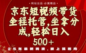 京东短视频带货,新玩法,0门槛,做就有米,无需剪辑,无需选品【揭秘】-阳知网创资源库