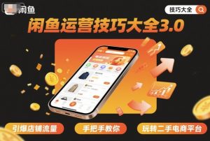 闲鱼运营技巧大全3.0，引爆店铺流量，手把手教你玩转二手电商平台-阳知网创资源库