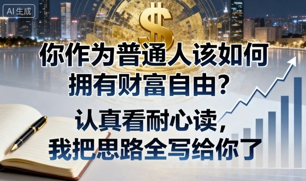付费文章:你作为普通人该如何拥有财富自由?认真看耐心读,我把思路全写给你了-阳知网创资源库