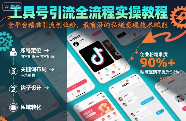 工具号引流全流程保姆级实操教程,全平台精准引流创业粉,最前沿的私域变现技术赋能-阳知网创资源库