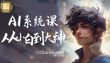 AI系统课程,从小白到大神系统学AI,AI声音-AI绘画-AI视频一门课全掌握-阳知网创资源库