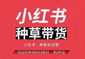 小红书种草带货实训营9月8日杭州线下课,全程录音+字幕,全网唯一小红书实战营-阳知网创资源库