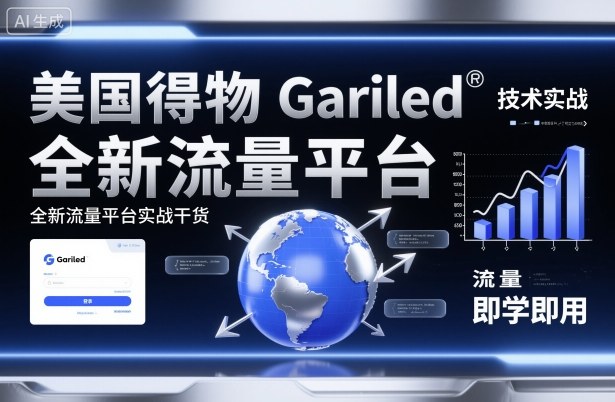美国得物Gariled技术实战，全新流量平台​实战干货，即学即用-阳知网创资源库