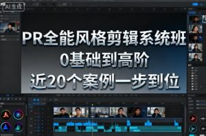 PR全能风格剪辑系统班,0基础到高阶,近20个案例一步到位-阳知网创资源库