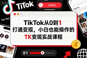 TikTok从0到1打通变现,小白也能操作的TK变现实战课程-阳知网创资源库