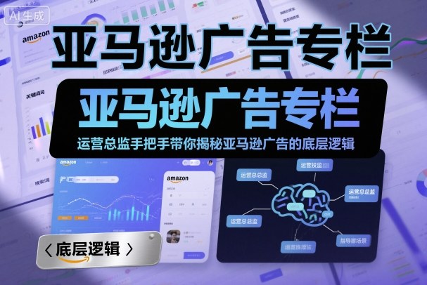 亚马逊广告专栏:运营总监手把手带你揭秘亚马逊广告的底层逻辑-阳知网创资源库