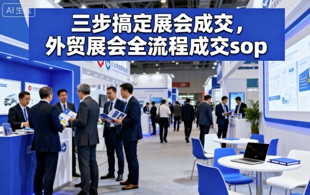 三步搞定展会成交,外贸展会全流程成交sop-阳知网创资源库