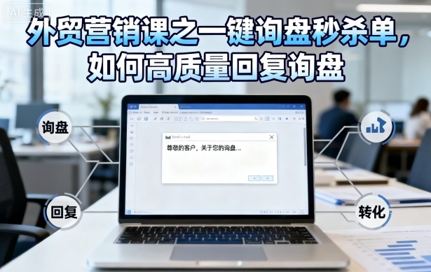 外贸营销课之一键询盘秒杀单,如何高质量回复询盘-阳知网创资源库