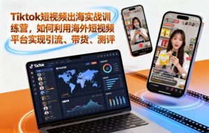 Tiktok短视频出海实战训练营,如何利用海外短视频平台实现引流、带货、测评-阳知网创资源库
