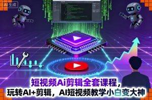 短视频Ai剪辑全套课程,玩转AI+剪辑,AI短视频教学小白变大神-阳知网创资源库