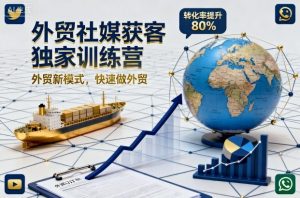 外贸社媒获客独家训练营,外贸新模式,快速做外贸-阳知网创资源库