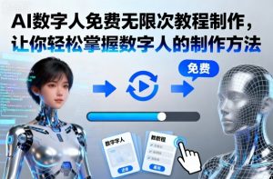 AI数字人免费无限次教程制作,让你轻松掌握数字人的制作方法-阳知网创资源库