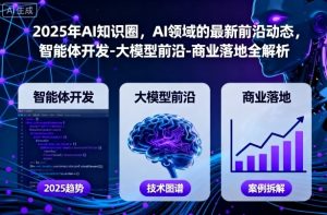 2025年AI知识圈,AI领域的最新前沿动态,智能体开发-大模型前沿-商业落地全解析-阳知网创资源库