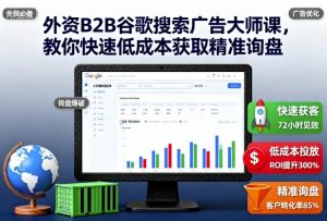 外资B2B谷歌搜索广告大师课,教你快速低成本获取精准询盘-阳知网创资源库