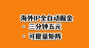 海外ip全自动掘金,2025必做蓝海项目,3分钟落地,矩阵直接开干【揭秘】-阳知网创资源库