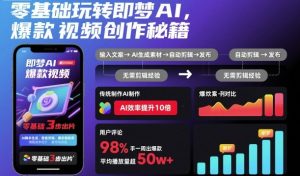 零基础玩转即梦AI,爆款视频创作秘籍-阳知网创资源库
