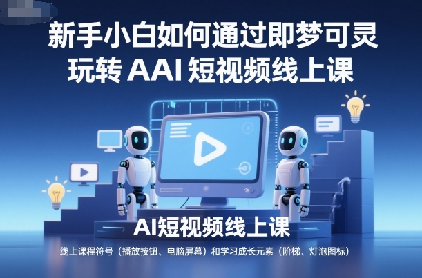新手小白如何通过即梦可灵玩转AI短视频线上课-阳知网创资源库