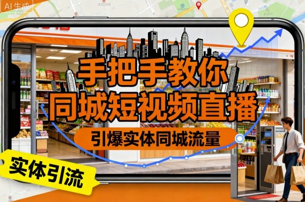 手把手教你同城短视频直播,引爆实体同城流量-阳知网创资源库