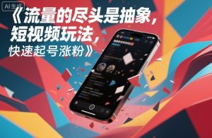 流量的尽头是抽象,抽象新奇特短视频玩法,快速起号涨粉-阳知网创资源库