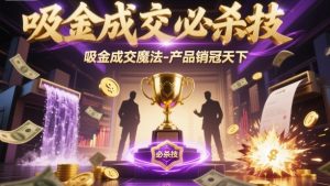 吸金成交必杀技,吸金成交魔法-产品销冠天下-阳知网创资源库