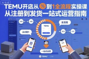 TEMU开店从0到1全流程实操课,从注册到发货一站式运营指南-阳知网创资源库