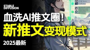 最新AI动态电影漫画小说推文,全流程实操教学,小白也能月入1W+-阳知网创资源库