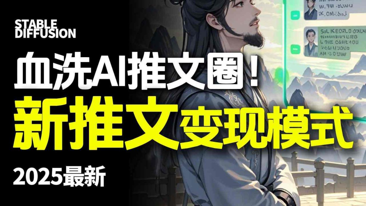 最新AI动态电影漫画小说推文,全流程实操教学,小白也能月入1W+-阳知网创资源库