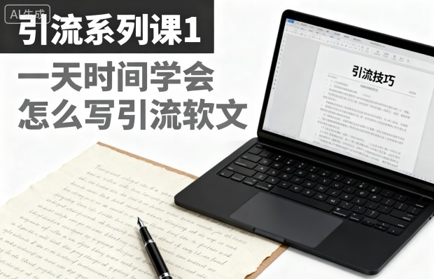 引流系列课1,一天时间学会怎么写引流软文-阳知网创资源库