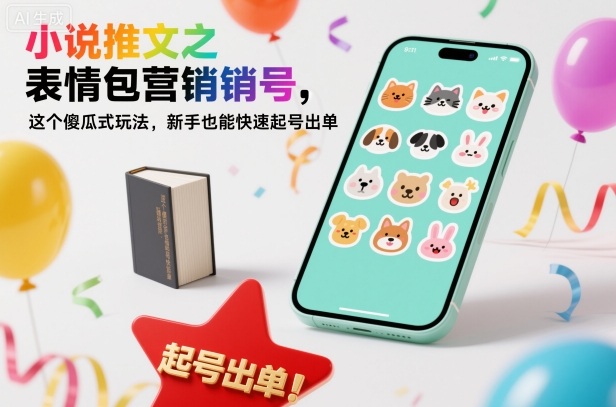 小说推文之表情包营销号,这个傻瓜式玩法,新手也能快速起号出单-阳知网创资源库