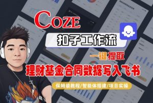 Coze扣子智能体工作流一键提取理财基金合同数据写入飞书,全流程保姆级教学-阳知网创资源库