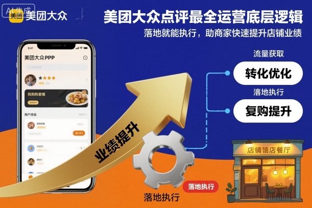 美团大众点评最全运营底层逻辑,落地就能执行,助商家快速提升店铺业绩-阳知网创资源库