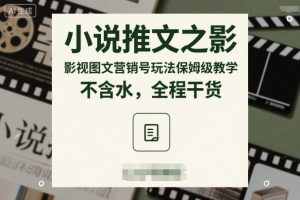 小说推文之影视图文营销号玩法保姆级教学,不含水,全程干货-阳知网创资源库