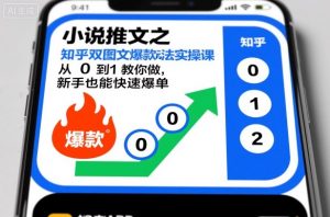 小说推文之知乎双图文爆款玩法实操课，从0到1教你做，新手也能快速爆单-阳知网创资源库