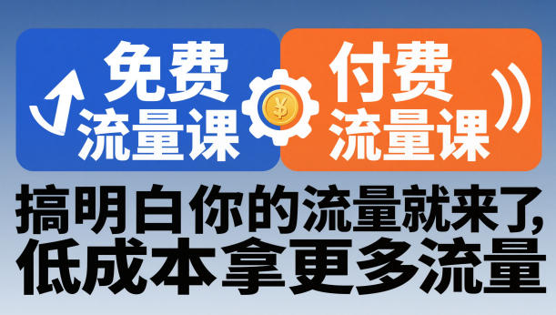 拼多多免费流量课+付费流量课,搞明白你的流量就来了,低成本拿更多流量-阳知网创资源库