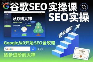 谷歌SEO实操课,Google从0开始SEO全攻略,逐步进阶到大神-阳知网创资源库