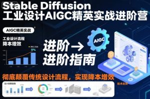 Stable Diffusion工业设计AIGC精英实战进阶营,彻底颠覆传统设计流程,实现降本增效-阳知网创资源库