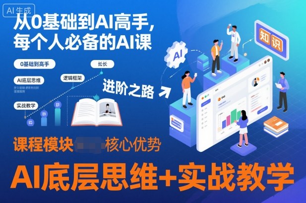 从0基础到AI高手,每个人必备的AI课,AI底层思维+实战教学-阳知网创资源库