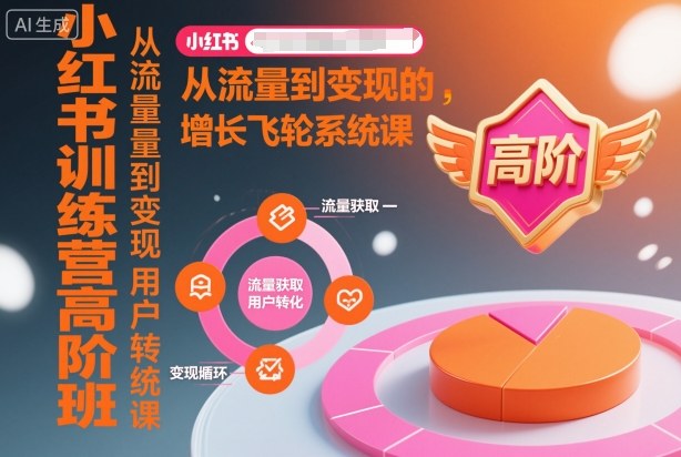 小红书训练营高阶班，从流量到变现的增长飞轮系统课-阳知网创资源库