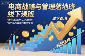电商战略与管理落地班线下课,教你公司如何从小做到大,如何实现业绩和利润倍增【录音】-阳知网创资源库