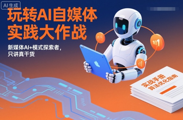 玩转AI自媒体实践大作战,新媒体AI+模式探索者,只讲真干货-阳知网创资源库