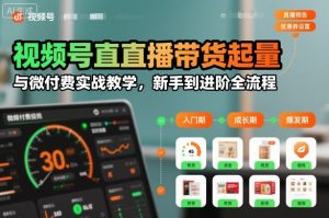 视频号直播带货起量与微付费实战教学,新手到进阶全流程-阳知网创资源库