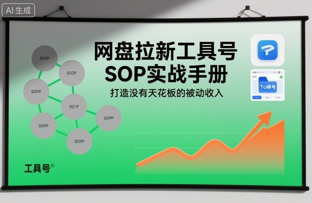 网盘拉新工具号SOP实战手册,打造没有天花板的被动收入-阳知网创资源库