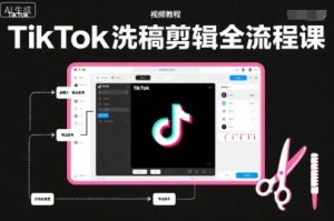 TikTok洗稿剪辑全流程课,PR洗稿剪辑全流程,TK洗稿运营课-阳知网创资源库