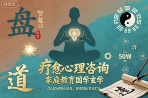 疗愈心理咨询，家庭教育国学玄学，月入50个商业复盘，最底层的商业打法-阳知网创资源库