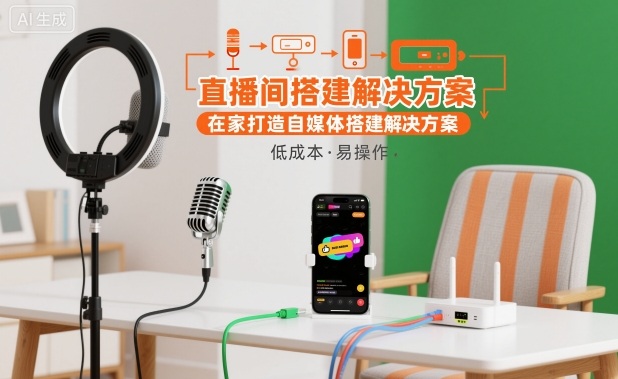 直播间搭建解决方案，在家打造自媒体搭建解决方案-阳知网创资源库