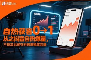 自热获客从0到1之抖音自热爆量,不投流也能在抖音拿稳定流量-阳知网创资源库